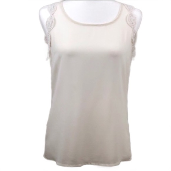 DIZZY LOVE Lightweight Semi Sheer Lace Detail Tank Top size S - Picture 1 of 8